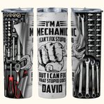 Personalised I'm a Mechanic Skinny Tumbler Mechanic Tools Design Tumbler Gift for Men Father's Day