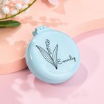 Set personnalisé de 2 brosses à cheveux de voyage rondes et pliantes avec miroir Brosse à cheveux de poche Mini peigne à cheveux pour femmes Facile à 