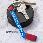 Henkilökohtainen 3D-tulostus Tiny Hockey Coach Stick Keepsake avaimenperä lahja jääkiekko rakastaja