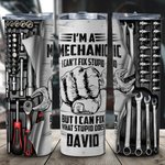 Personalised I'm a Mechanic Skinny Tumbler Mechanic Tools Design Tumbler Gift for Men Father's Day