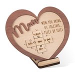 Personalized Puzzle Heart Decoration Wall Sign Gift for Mom