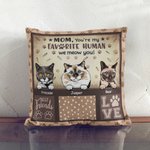 Gepersonaliseerd Kat Paw Doodle Beste Vriend Werpkussenhoes Verjaardagen Slaapkamer Decor Vaderdag Moederdag
