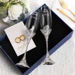 Gepersonaliseerde Laser Gegraveerde Mr and Mrs Bruid en Bruidegom Champagneglazen Toastende Flutes Set van 2 Bruiloft Geschenken Wedding Keepsakes
