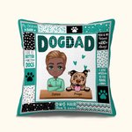 Gepersonaliseerd Life Is Better with Dogs Cute Paw Kussenhoes Verjaardag voor Woonkamer Vaderdag