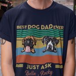 Personalisierte Best Dog Dad Ever Just Ask Dad und Hunde T-Shirt Vatertag Geschenk für Hundeliebhaber Dog Dad