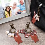 Personalized Basswood Farm Highland Cow Keychain with 1-20 Engraved Names Birthday Mother's Day Christmas Gift for Family Friend