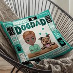 Gepersonaliseerd Life Is Better with Dogs Cute Paw Kussenhoes Verjaardag voor Woonkamer Vaderdag