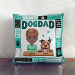 Gepersonaliseerd Life Is Better with Dogs Cute Paw Kussenhoes Verjaardag voor Woonkamer Vaderdag