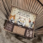 Gepersonaliseerde Happy Father's Day To the World's Best Cat Dad Kussenhoes voor Vaderdag Cat Dad Home Decoratie