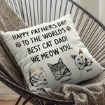 Coussin personnalisé pour la fête des pères, avec une housse de coussin Anniversaire pour le salon