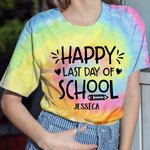 Maglietta personalizzata School's Out for Summer Ultimo giorno di scuola Tie-Dye Insegnanti Studenti Stagione dei diplomi