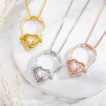 Personalizada Love Bee Honeycomb Foto Colgante Anillo Collar Regalo para Novia Mamá Miembro de la familia