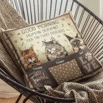 Taie d'Oreiller Personnalisée avec Nom et Race de Chat Décoration pour Canapé et Lit Cadeau Anniversaire pour les Amoureux des Chats