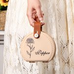 Kit de Costura Portátil Personalizado Caja de Almacenaje con Flor de Nacimiento y Nombre Costura de Viaje en Casa Herramientas y Suministros para Sast