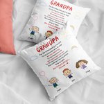 Gepersonaliseerd We Love You Always Forever Stick Figures Cute Kid Sunshine White Clouds Kussenhoes Vader's Gift Home Decoration