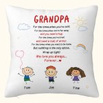 Gepersonaliseerd We Love You Always Forever Stick Figures Cute Kid Sunshine White Clouds Kussenhoes Vader's Gift Home Decoration