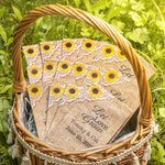 Paquets de graines de papier kraft de tournesol et de dentelle personnalisés faveurs de mariage 10 PCS