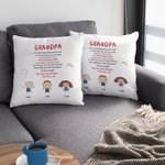 Gepersonaliseerd We Love You Always Forever Stick Figures Cute Kid Sunshine White Clouds Kussenhoes Vader's Gift Home Decoration