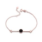 Bracciale di proiezione personalizzato con 100 lingue ti amo e foto per la famiglia o gli amici di lei