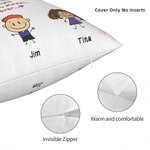 Gepersonaliseerd We Love You Always Forever Stick Figures Cute Kid Sunshine White Clouds Kussenhoes Vader's Gift Home Decoration