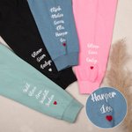 Sweatshirt en Coton Personnalisé avec Noms Brodés des Enfants Vêtement de Style Unisexe Cadeau d'Anniversaire pour Famille