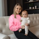 Sweatshirt en Coton Personnalisé avec Noms Brodés des Enfants Vêtement de Style Unisexe Cadeau d'Anniversaire pour Famille
