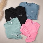 Sweatshirt en Coton Personnalisé avec Noms Brodés des Enfants Vêtement de Style Unisexe Cadeau d'Anniversaire pour Famille