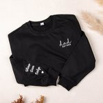 Sweatshirt en Coton Personnalisé avec Noms Brodés des Enfants Vêtement de Style Unisexe Cadeau d'Anniversaire pour Famille