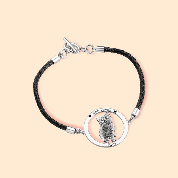 Personlig hund katt djurporträtt charm husdjur foto armband minnesmärke armband smycken