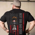 T-shirt personnalisé Best Dog Dad Ever Cute T-shirt Anniversary Daily Father's Day Pet Lovers