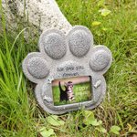 Personalized Paw Print Heart Shape Pet Memorial Stone for Cat or Dog Pet Memorial Gift