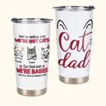 Henkilökohtainen söpö kissa isä sarjakuva kuvio 20oz Tumbler Isänpäivä Päivittäinen käyttö