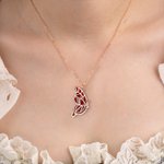 Personalised Butterfly Necklace Name Necklace Gift for Best Friends Girlfriend