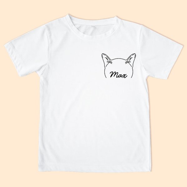 Personalized Dog Cat Ears Shirt Hoodie with Pet Name Gift for Pet Lover Dog Cat Mom
