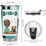 Cadeau personnalisé pour la fête des pères : Dog Dad Life is Better with Dogs 20oz Tumbler for Happy Father's Day Gift