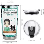 Vaso Personalizado Papa Tu Eres Mi Humano Favorito I Woof You 20oz Divertido Regalo Para Papa Perro Regalo Para El Dia Del Padre