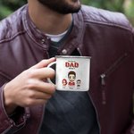 Gepersonaliseerde The Amazing Dad Belongs to Emaille Mok voor Papa Opa Schoonvader Echtgenoot Vaderdag Verjaardagscadeau