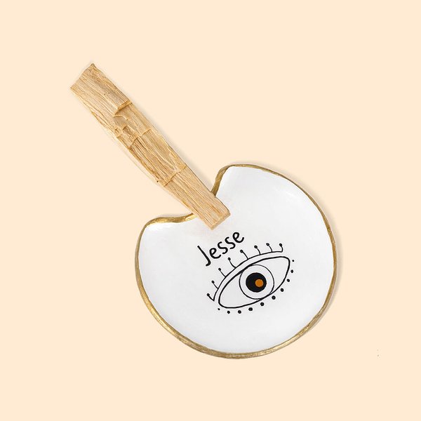 Porta Palo Santo personalizzato Porta Palo Santo, piatto per bruciatore di Palo Santo Decorazione spirituale Brucia incenso Porta incenso fatto a mano