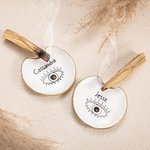 Porta Palo Santo personalizzato Porta Palo Santo, piatto per bruciatore di Palo Santo Decorazione spirituale Brucia incenso Porta incenso fatto a mano