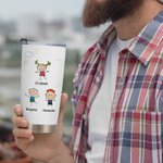 Spersonalizowany ręcznie rysowany kubek Cute Kid You're Doing a Great Job We're Awesome 20oz Tumbler Gift for Papa Mama Grandma Grandpa