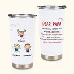 Spersonalizowany ręcznie rysowany kubek Cute Kid You're Doing a Great Job We're Awesome 20oz Tumbler Gift for Papa Mama Grandma Grandpa