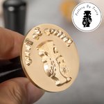 Gepersonaliseerde Keramische Klei Messing Aardewerk Stempel met Patroon Initiaal Datum Geschenk voor Handwerkliefhebbers
