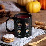 Mug en Céramique Noire Personnalisé avec Portrait d'Enfant Cadeau Fête des Mères Fête des Pères pour Famille