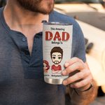Gepersonaliseerde This Amazing Dad Belongs to 20oz Tumbler voor warme en koude dranken Vaderdag Thanksgiving Day