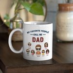 Tasse en céramique blanche personnalisée My Favorite People Dad Anniversary Father's Day Gift for Man