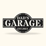Segno di metallo personalizzato Papas Workshop Garage Sign Wall Art Decorazione per interni ed esterni