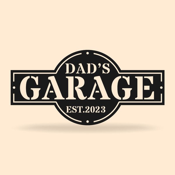 Gepersonaliseerde Papas Workshop metalen bord Garage teken muur kunst decoratie voor binnen en buiten