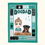Personalized Life Is Better With Dog You and Me Forever and Always Dog Dad Flannel Blanket for Father's Day Dog Lovers Gift