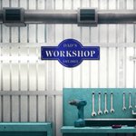 Segno di metallo personalizzato Papas Workshop Garage Sign Wall Art Decorazione per interni ed esterni