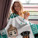 Personalized Life Is Better With Dog You and Me Forever and Always Dog Dad Flannel Blanket for Father's Day Dog Lovers Gift
